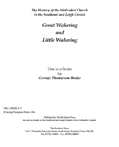 The History Of Great and Little Wakering Methodist Churches [Publication Details]