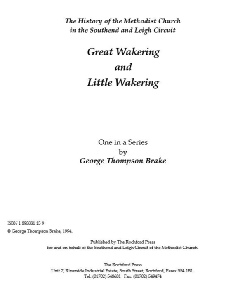 The History Of Great and Little Wakering Methodist Churches [Publication Details]