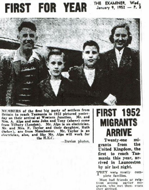 First 1952 Migrants Arrive