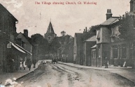 Postcard of the Village showing Church, Great Wakering - Great Wakering Postmark - 3.45pm 31 May 1907 - Half Penny Stamp