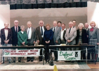Defenders of Essex who successfully opposed the siting of London’s Third Airport on Maplin Sands at Foulness in 1970s.