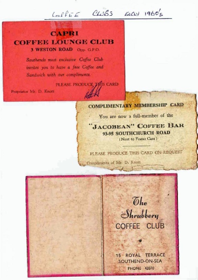 Coffee Clubs - Early 1960s