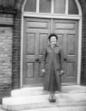 Miss Ashton Trainee Minister in front of Great Wakering Congregational Church