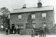 Mowlings Sweet and Tea Shop, Little Wakering Road with black horse & cart