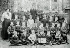 Great Wakering School Class of Boys with female teacher at The Old School 