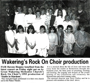 Rock On Choir 1995 production of ‘Stable in Stardom’ 