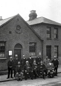 The original chapel was built in 1859 and pictured in 1905