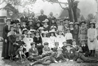 Congregational Church Sunday School and Bible Class, Chapel Lane, Great Wakering c1900-10 [Back Row 3 Rev W Robertson (Minister from1888 to 1922)]