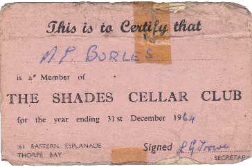 Membership Card - The Shades Cellar Club