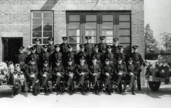 Great Wakering Fire Brigade 1940s. In front of Great Wakering Fire Station.