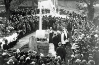St Nicholas Church, Great Wakering War Memorial dedicated by the Bishop of Chelmsford after the unveiling May 1922