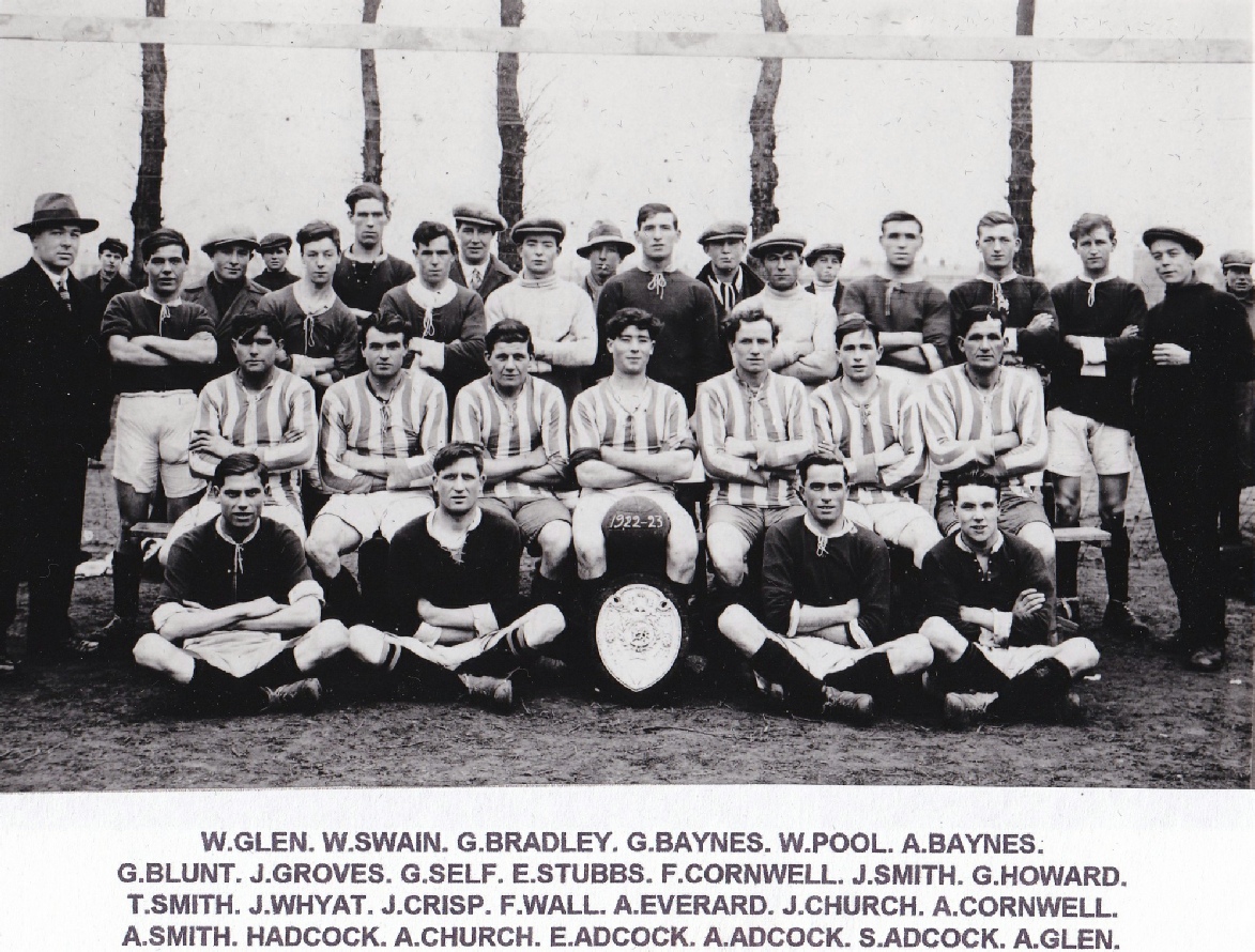 Great Wakering Rovers 1922 - 1923 Season. This photograph taken at the Pikels.