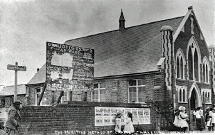 The present-day chapel, the land being acquired in 1904 and the building opened in June 1906