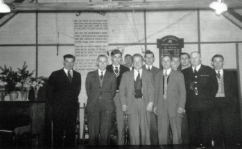 Great Wakering Fire Brigade 1956. Organising Children’s Party in old Church Hall.