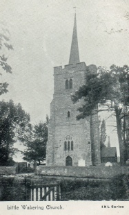 Postcard of Little Wakering Church - Southend-on-Sea Postmark - 5.30am 10 September 1906 - Half Penny Stamp