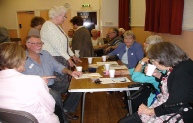 Rita Gilkes, Les Gilkes, Sheelagh (Chapman) Aranha (Standing), Pearl (Reynolds) Everard, Hazel (Wigg) Clark & Vi (Mitchell) Sivell